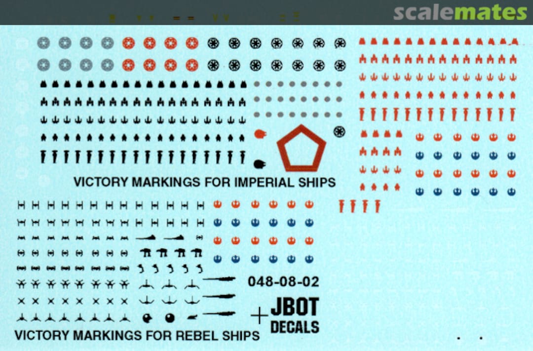 Boxart Star Wars Imperial and Rebel Victory Markings 048-08-02 JBOT Decals Boxart Star Wars Imperial and Rebel Victory Markings 048-08-02 JBOT Decals