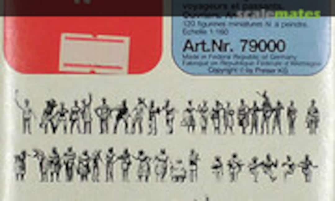 1:160 Railroad personnel, passengers and passers-by, Workers, Animals (Preiser 79000) 79000