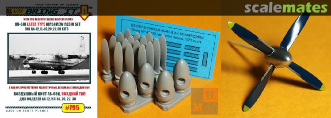 Boxart Antonov An-12 & Iluyshin IL-18, 20, 22, 38 correct AV-68i propellers set (later type) #795 MLH/Bring It! Boxart Antonov An-12 & Iluyshin IL-18, 20, 22, 38 correct AV-68i propellers set (later type) #795 MLH/Bring It!