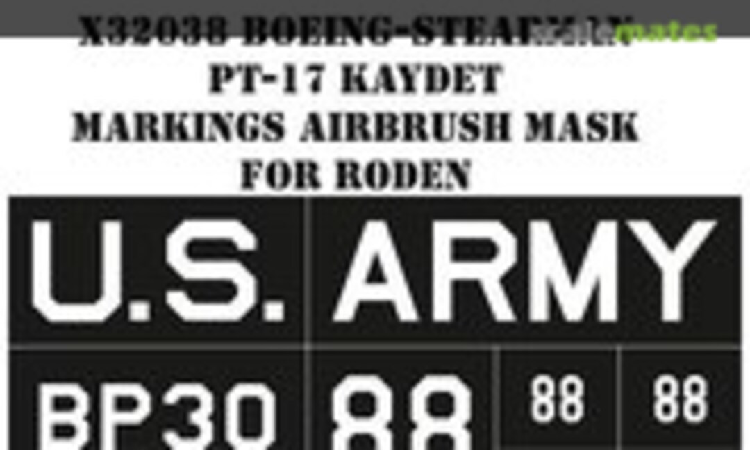 1:32 Boeing-Stearman PT-17 Kaydet Markings Airbrush Mask (MH Models X32038) X32038