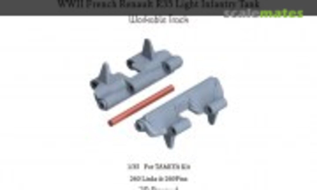 1:35 WW.II French Renault R35 Light Infantry Tank Workable Track (3D) (E.T. Model P35-033) P35-033