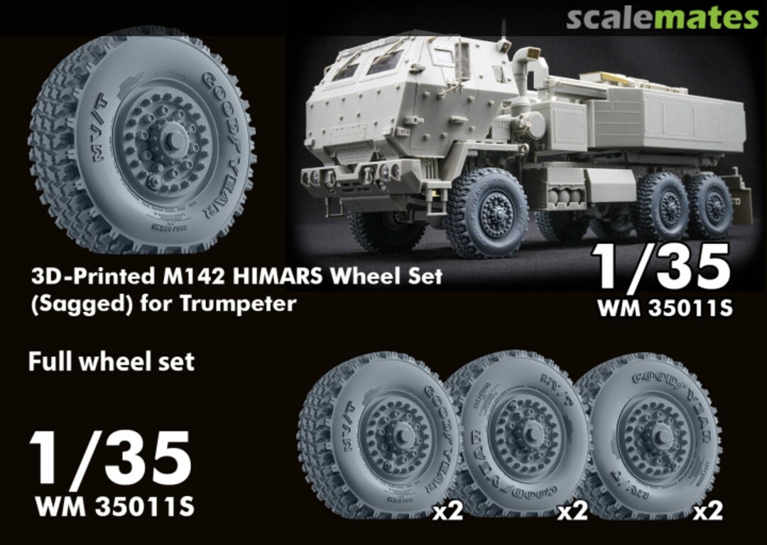 Boxart M142 HIMARS Wheel Set (Sagged) WW 35011S ScaleX Boxart M142 HIMARS Wheel Set (Sagged) WW 35011S ScaleX