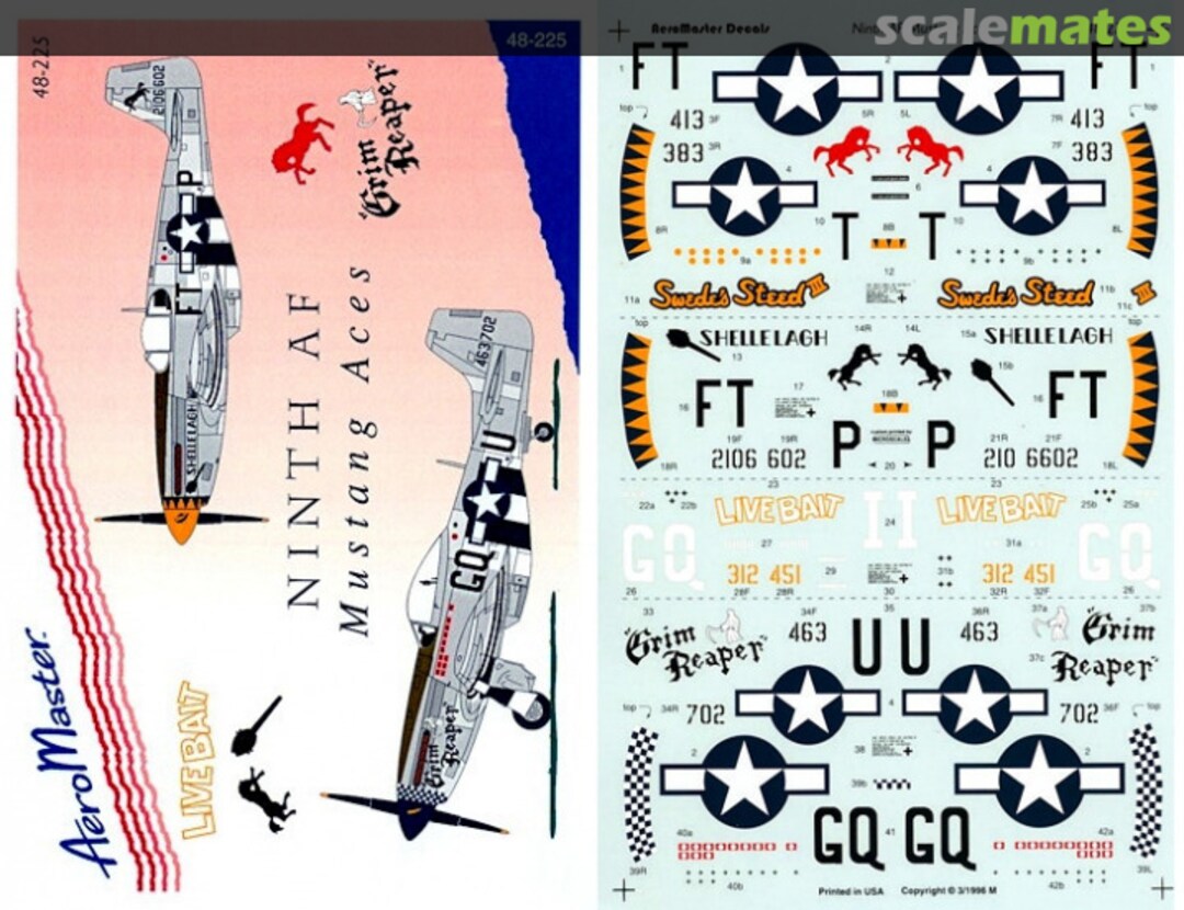 Boxart Ninth AF Mustang Aces 48-225 AeroMaster Boxart Ninth AF Mustang Aces 48-225 AeroMaster