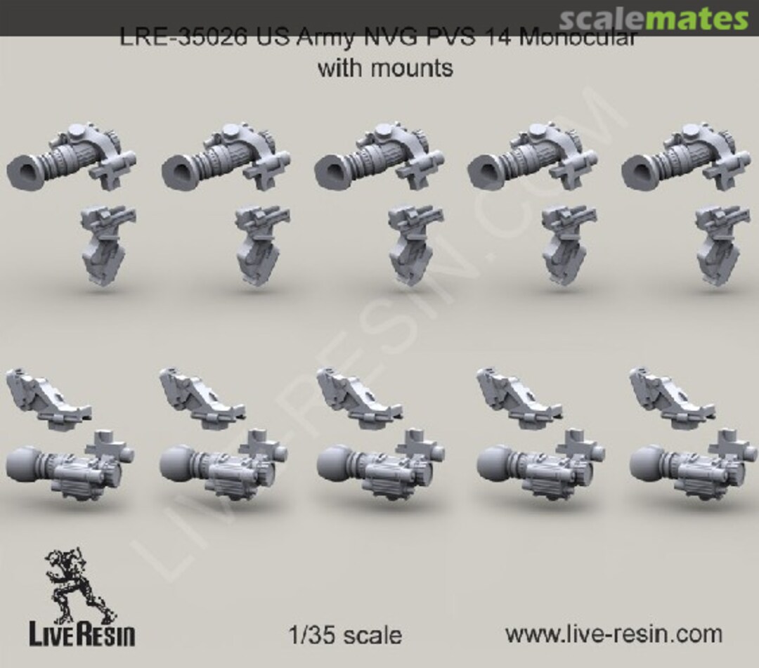 Boxart US Army NVG PVS 14 Monocular w/- Mounts (10 Pcs.) LRE-35026 Live Resin Boxart US Army NVG PVS 14 Monocular w/- Mounts (10 Pcs.) LRE-35026 Live Resin