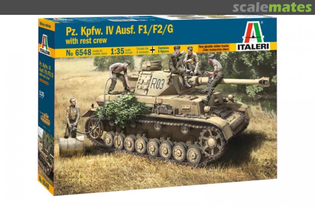 Boxart Pz. Kpfw. IV Ausf. F1/F2/G with rest crew 6548 Italeri Boxart Pz. Kpfw. IV Ausf. F1/F2/G with rest crew 6548 Italeri