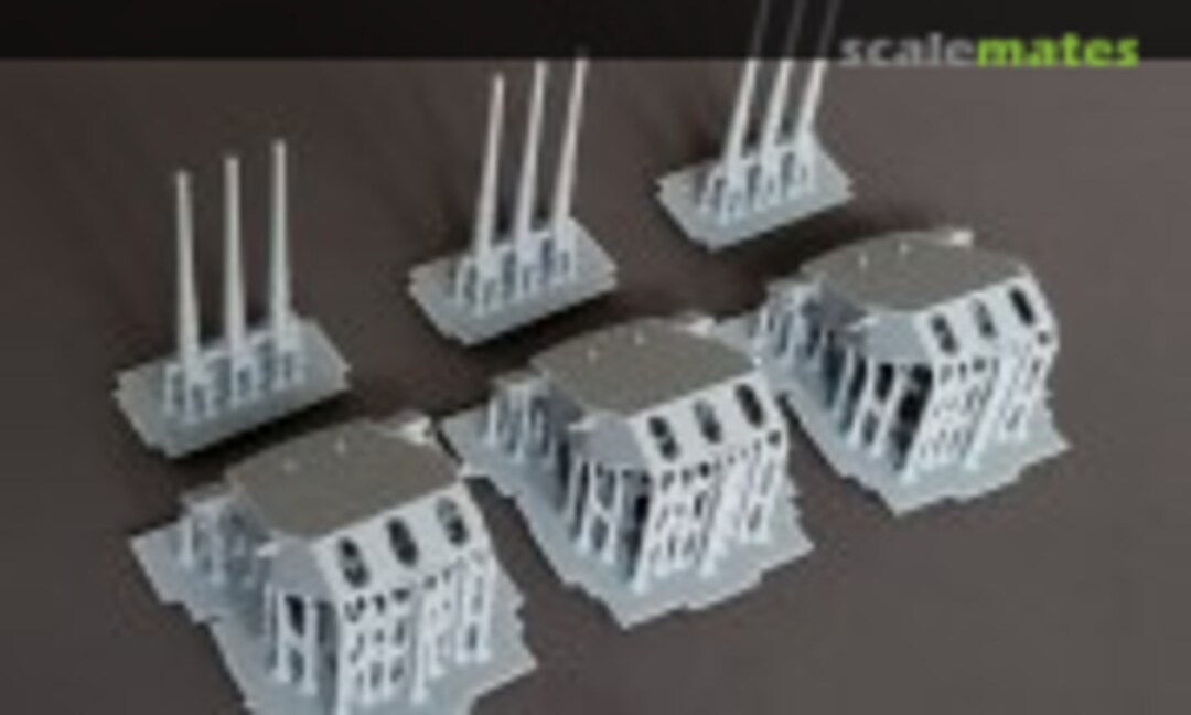 1:700 Iowa class 16"/50 cal. Turrets with Barrels (Model Monkey 700-BB61 turrets WWII) 700-BB61 turrets WWII