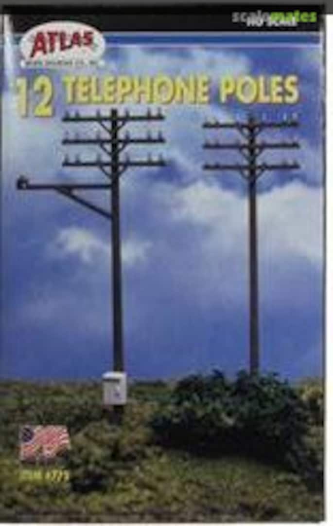 Boxart 12 Telephone Poles 0775 Atlas Model Railroad Co. Boxart 12 Telephone Poles 0775 Atlas Model Railroad Co.