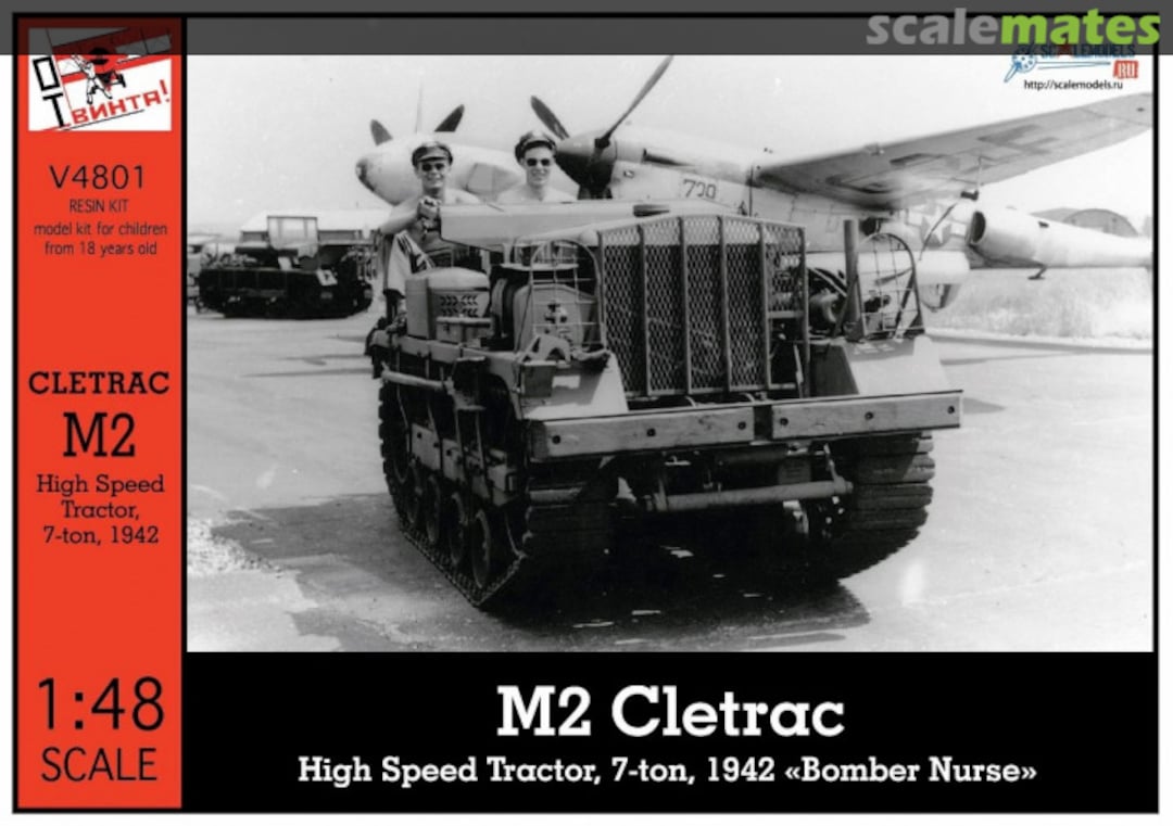 Boxart M2 Cletrac, High Speed Tractor, 7-ton, 1942 V4801 Ot Vinta!