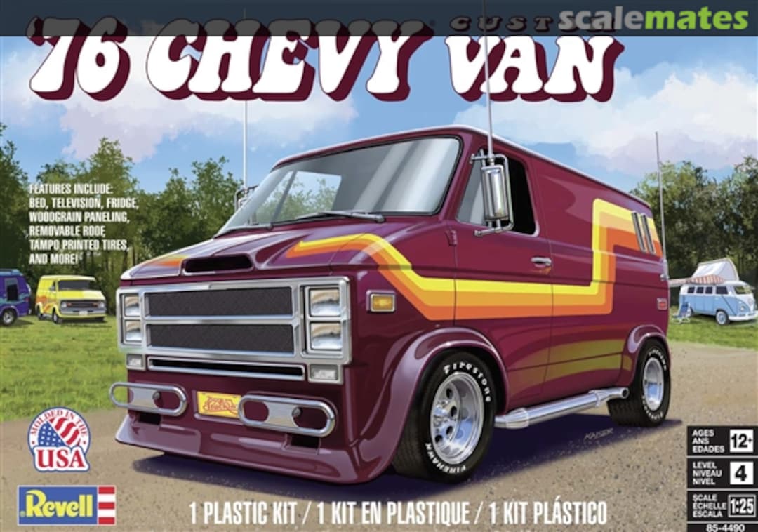 Boxart '76 Chevy Custom Van 85-4490 Revell Boxart '76 Chevy Custom Van 85-4490 Revell