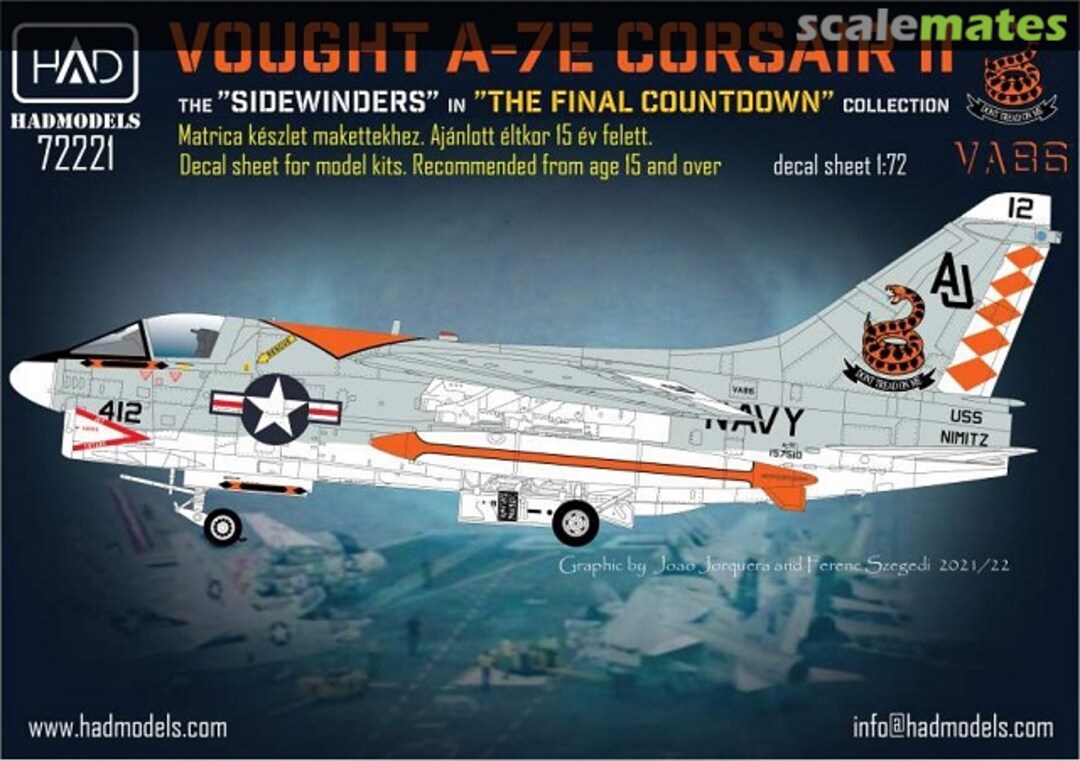 Boxart Vought A-7E Corsair II 72221 HADmodels Boxart Vought A-7E Corsair II 72221 HADmodels