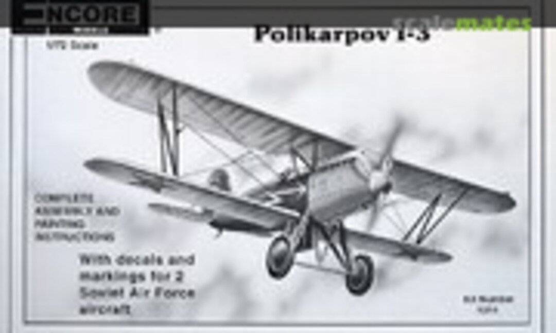 1:72 Polikarpov I-3 (Encore Models 1014) 1014