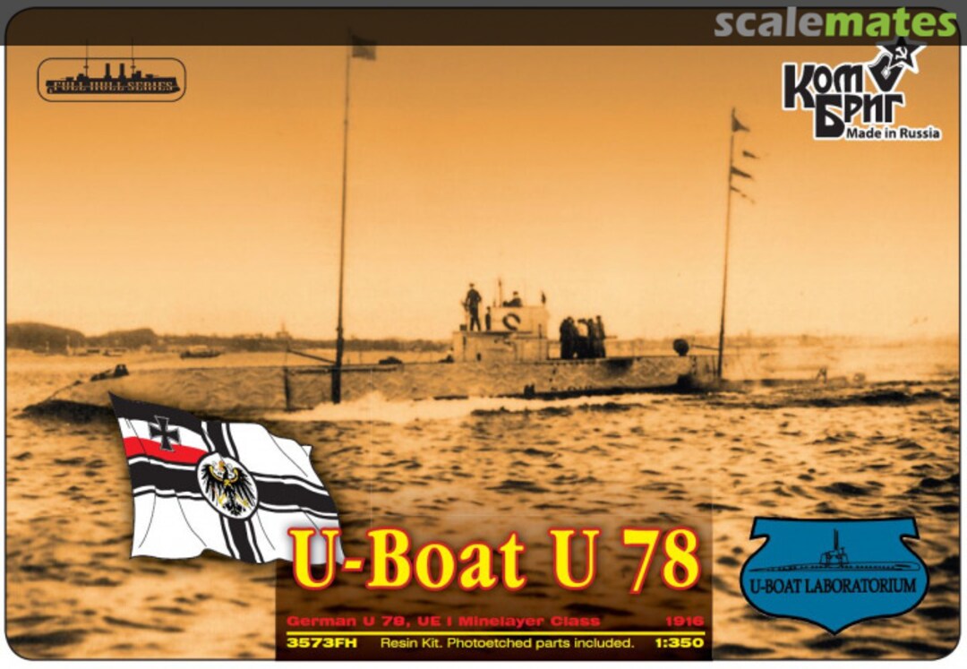 Boxart U-Boat U 78, UE I Minelayer Class, 1916 3573FH Combrig