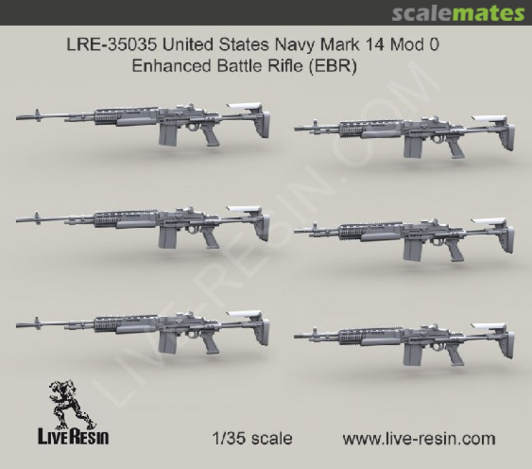 Boxart US Navy Mk 14 Mod 0 Enhanced Battle Rifle (EBR) (6 Pcs.) LRE-35035 Live Resin Boxart US Navy Mk 14 Mod 0 Enhanced Battle Rifle (EBR) (6 Pcs.) LRE-35035 Live Resin