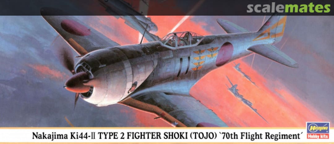 Boxart Nakajima Ki44-II Type 2 Fighter Shoki (Tojo) '70th Flight Regiment' 00291 Hasegawa Boxart Nakajima Ki44-II Type 2 Fighter Shoki (Tojo) '70th Flight Regiment' 00291 Hasegawa