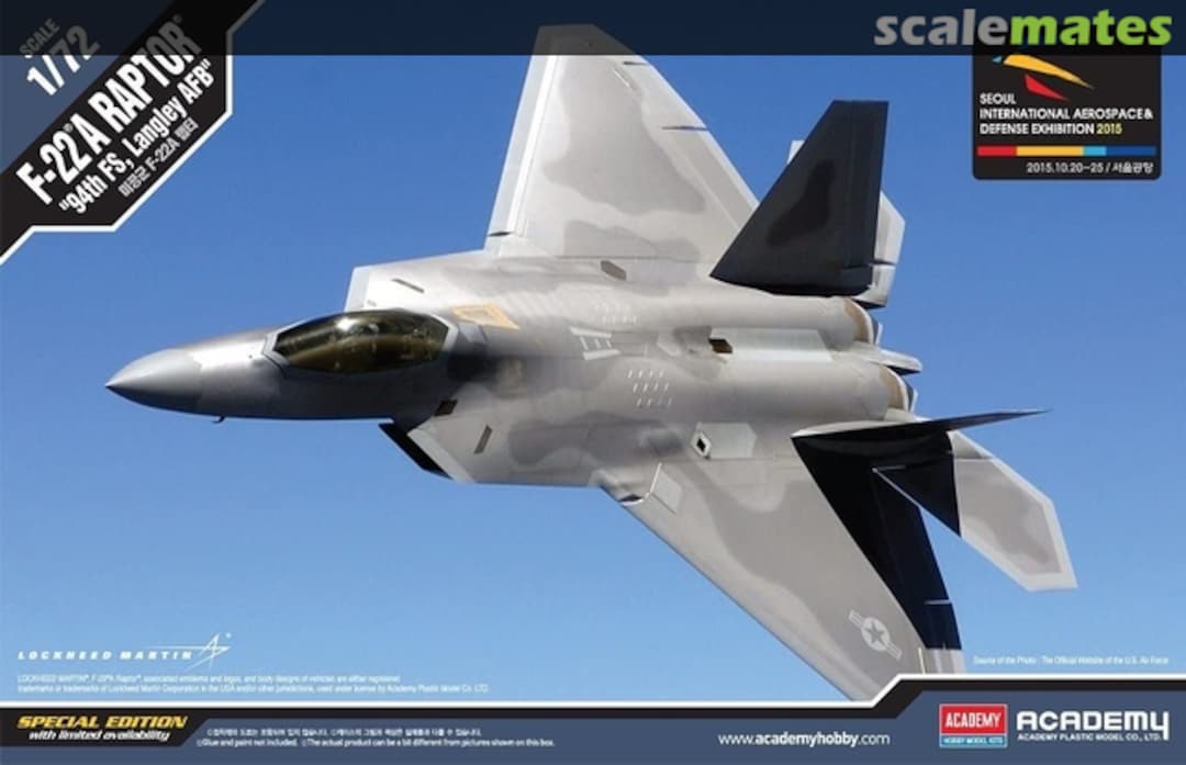 Boxart F-22A Raptor '94th FS, Langley AFB' 12527 Academy Boxart F-22A Raptor '94th FS, Langley AFB' 12527 Academy