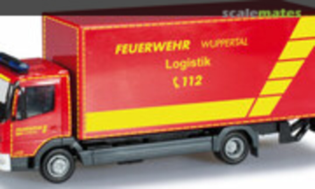 Mercedes-Benz Atego box trailer with liftgate &quot;Wuppertal Fire Department, GW logistics&quot; (Herpa 091435)