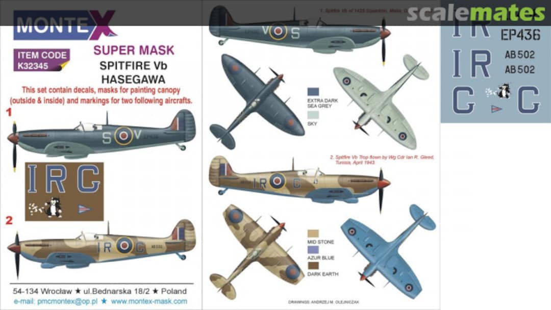 Boxart Spitfire Mk.Vb K32345 Montex Boxart Spitfire Mk.Vb K32345 Montex
