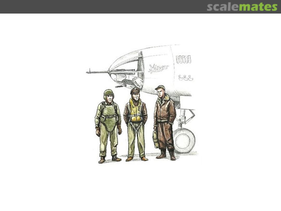 Boxart WWII US Bomber Pilot and Two Gunners F72339 CMK Boxart WWII US Bomber Pilot and Two Gunners F72339 CMK