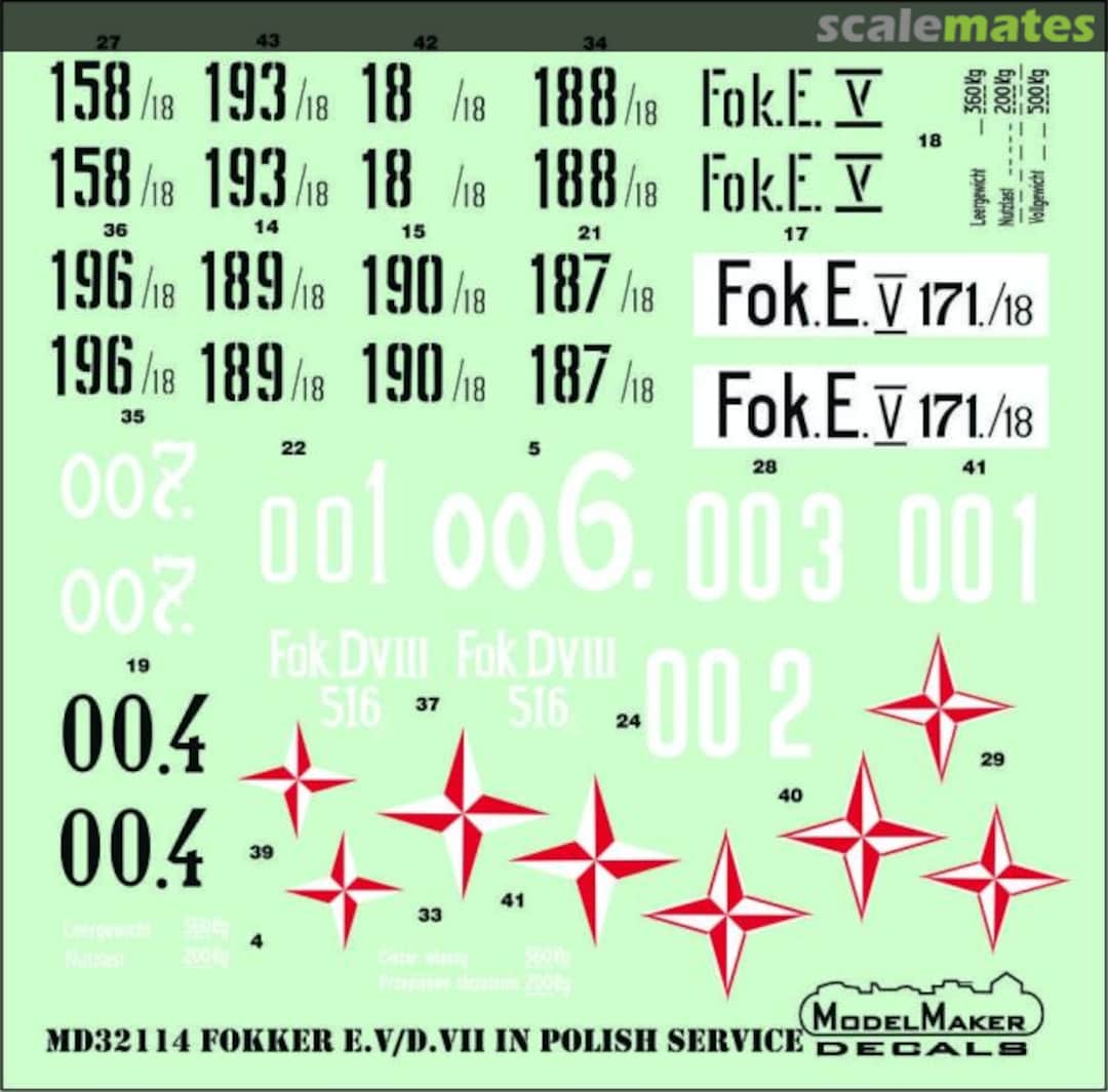 Boxart Fokker E.V/D.VII in Polish service MD32114 ModelMaker Boxart Fokker E.V/D.VII in Polish service MD32114 ModelMaker
