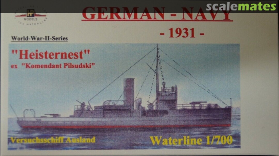 Boxart Versuchsschiff Ausland "Heisternest" ex "Komendant Piłsudski" WW II-WL-G- HP-Models Boxart Versuchsschiff Ausland "Heisternest" ex "Komendant Piłsudski" WW II-WL-G- HP-Models