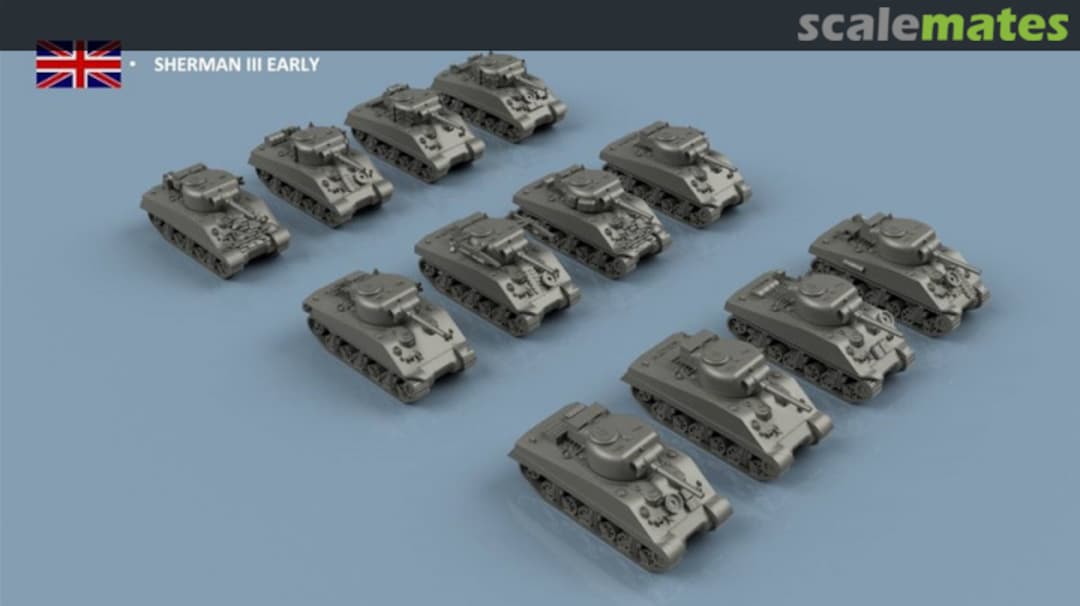 Boxart Sherman III Early - 3D printing (10 pcs) 3D700389 L'Arsenal Boxart Sherman III Early - 3D printing (10 pcs) 3D700389 L'Arsenal