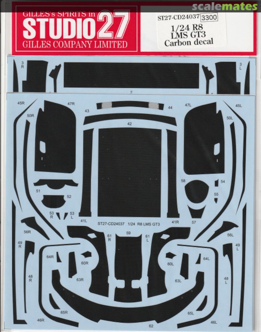 Boxart 1/24 R8 LMS GT3 Carbon Decal ST27-CD24037 Studio 2 Models