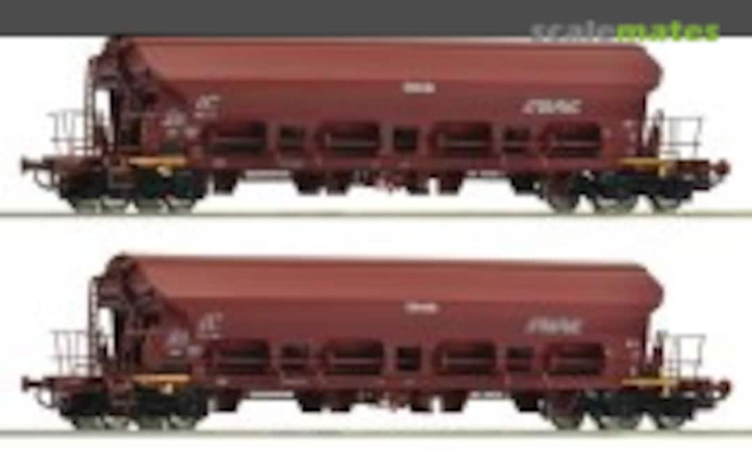 2-tlg Set Schwenkdachwagen DR DC (Roco 6600125)