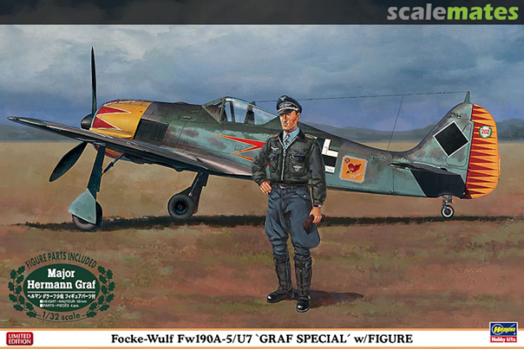 Boxart Focke-Wulf Fw190A-5/U7 'Graf Special' w/Figure 08241 Hasegawa Boxart Focke-Wulf Fw190A-5/U7 'Graf Special' w/Figure 08241 Hasegawa