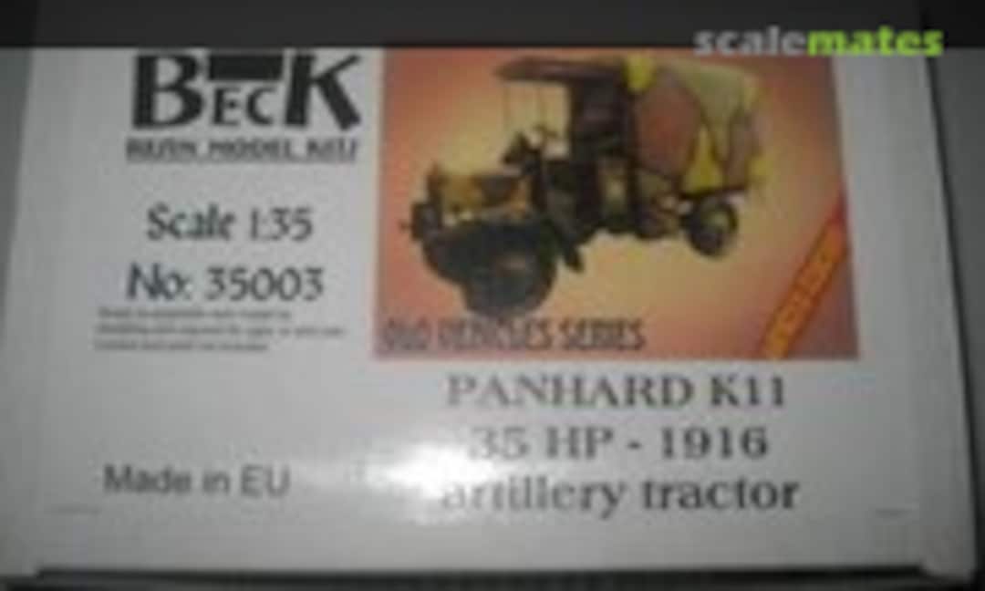 1:35 Panhard K11 35 HP - 1916 Artillery Tractor (Beck Resin Model Kits 35003) 35003