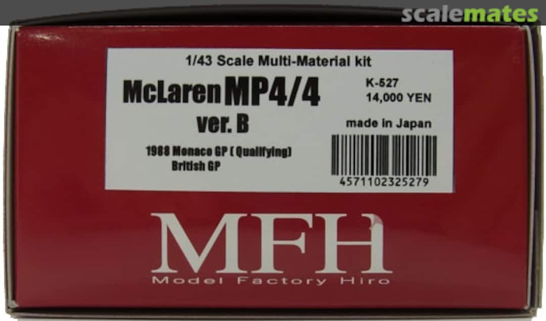 Boxart McLaren MP4/4 K-527 Model Factory Hiro Boxart McLaren MP4/4 K-527 Model Factory Hiro