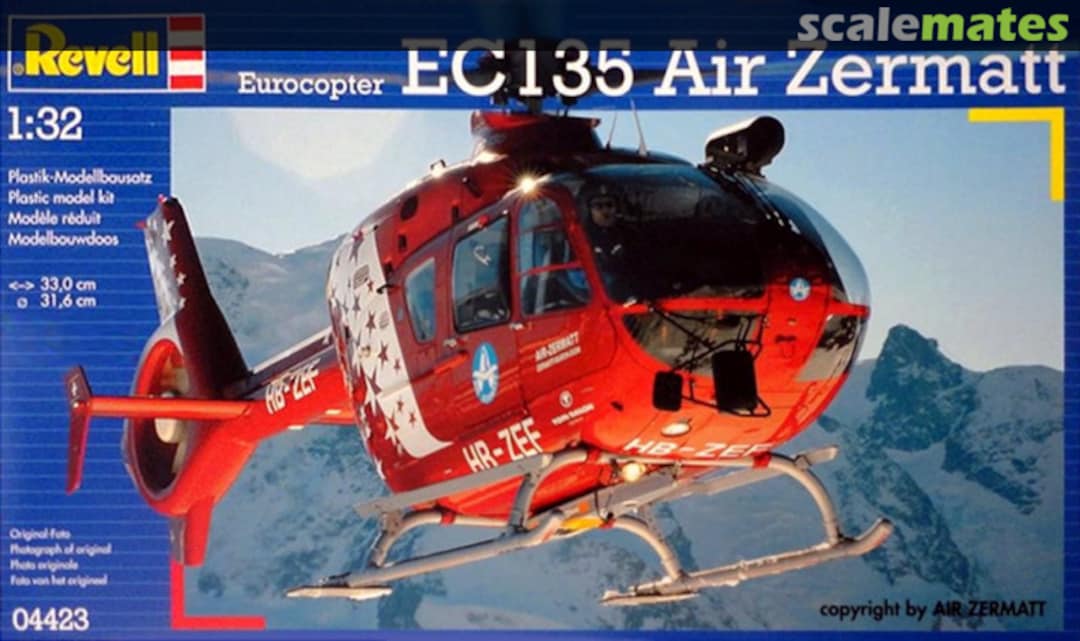 Boxart Eurocopter EC 135 Air Zermatt 04423 Revell Boxart Eurocopter EC 135 Air Zermatt 04423 Revell