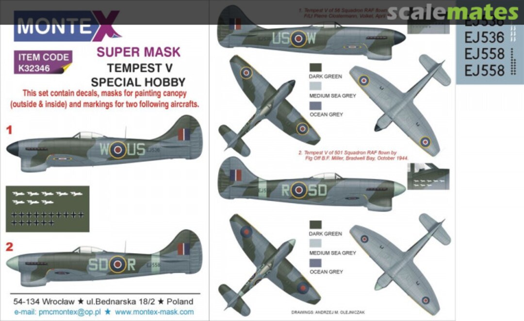 Boxart Hawker Tempest Mk.V K32346 Montex Boxart Hawker Tempest Mk.V K32346 Montex