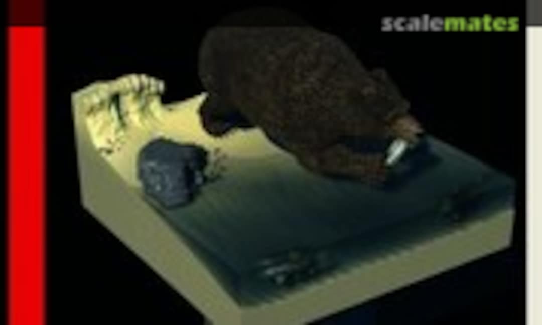 1:35 Bear catches a fish + full Diorama Base (MAiM MAIM35702) MAIM35702