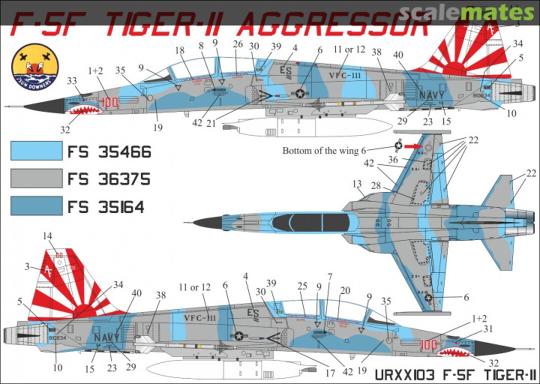 Boxart F-5F Tiger-II Aggressor UR72103 UpRise Decal Boxart F-5F Tiger-II Aggressor UR72103 UpRise Decal