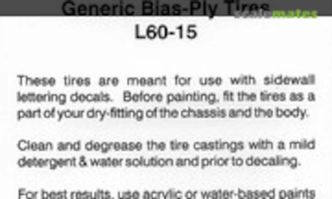 1:25 Generic Bias Ply Tires L60-15 (Fireball Modelworks FMR-203-4) FMR-203-4