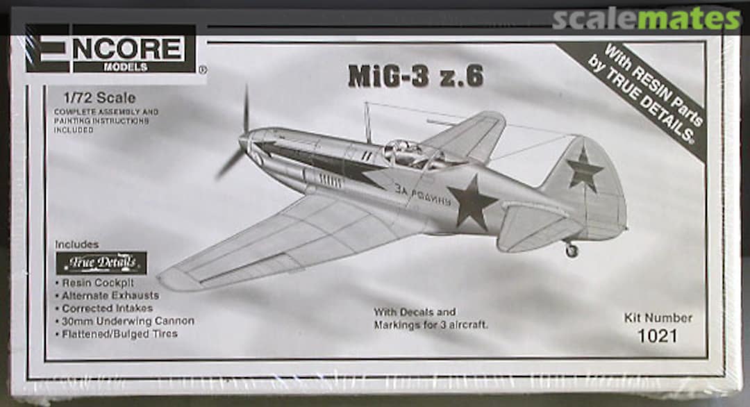 Boxart MiG-3 z.6 1021 Encore Models Boxart MiG-3 z.6 1021 Encore Models