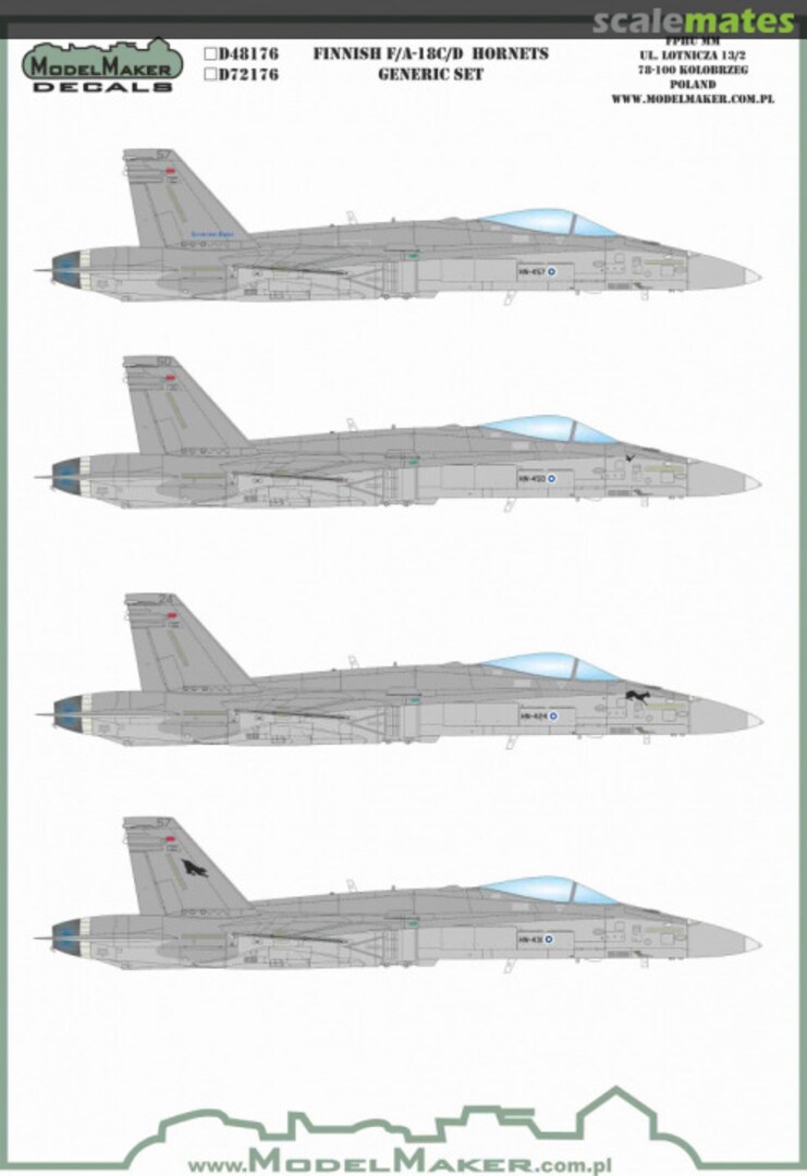 Boxart Finnish F/A-18C/D Hornets D72176 ModelMaker
