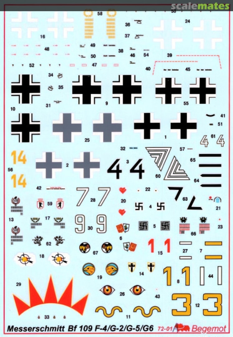 Boxart Luftwaffe aces on the Bf-109 F & G 7201-A Begemot