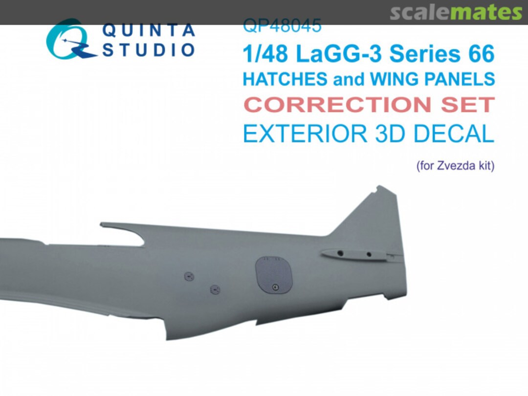 Boxart LaGG-3 series 66 Hatches and Wing Panels exterior 3D decals QP48045 Quinta Studio Boxart LaGG-3 series 66 Hatches and Wing Panels exterior 3D decals QP48045 Quinta Studio