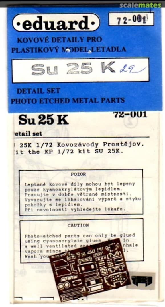 Boxart Sukhoi Su-25K Frogfoot 72001 Eduard