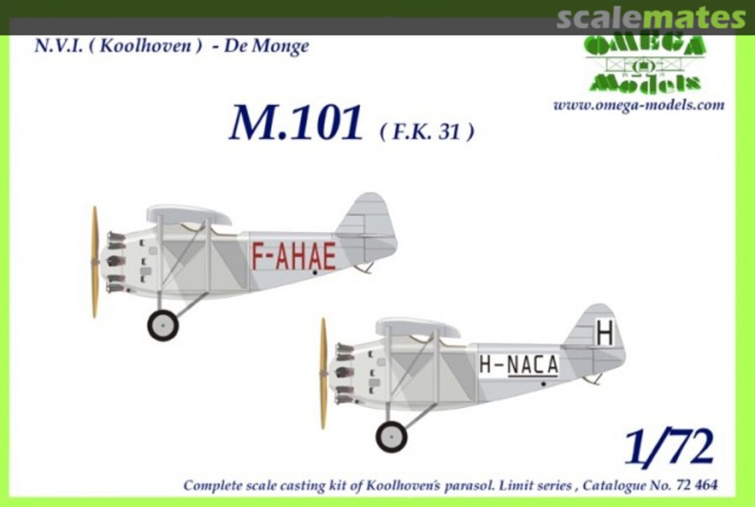 Boxart N.V.I. (Koolhoven) - De Monge M.101 (F.K.31) 72464 Omega Models Boxart N.V.I. (Koolhoven) - De Monge M.101 (F.K.31) 72464 Omega Models