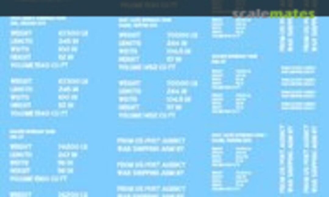 1:48 D-Day shipping stencils for Shermans (white) (Archer AR49009W) AR49009W