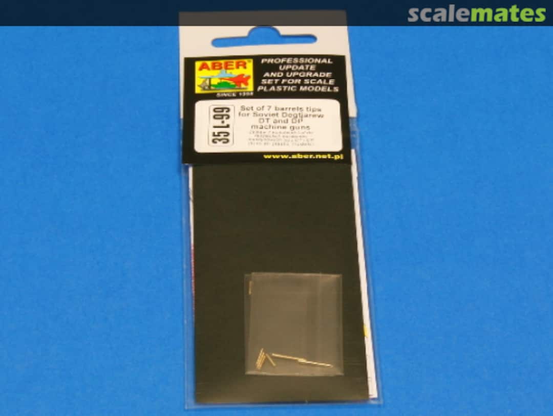 Boxart Set of 7 Barrel Tips for Soviet Degtyaryov DT and DP Machine Guns 35L099 Aber Boxart Set of 7 Barrel Tips for Soviet Degtyaryov DT and DP Machine Guns 35L099 Aber