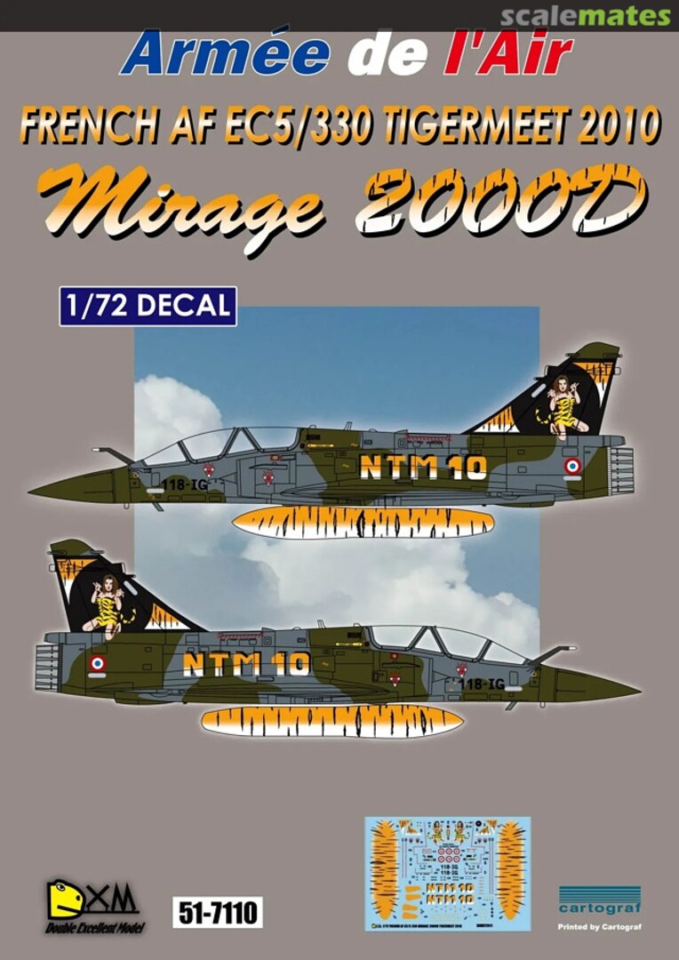 Boxart Armée de l'Air Mirage 2000D 51-7110 Double Xcellent Model Boxart Armée de l'Air Mirage 2000D 51-7110 Double Xcellent Model