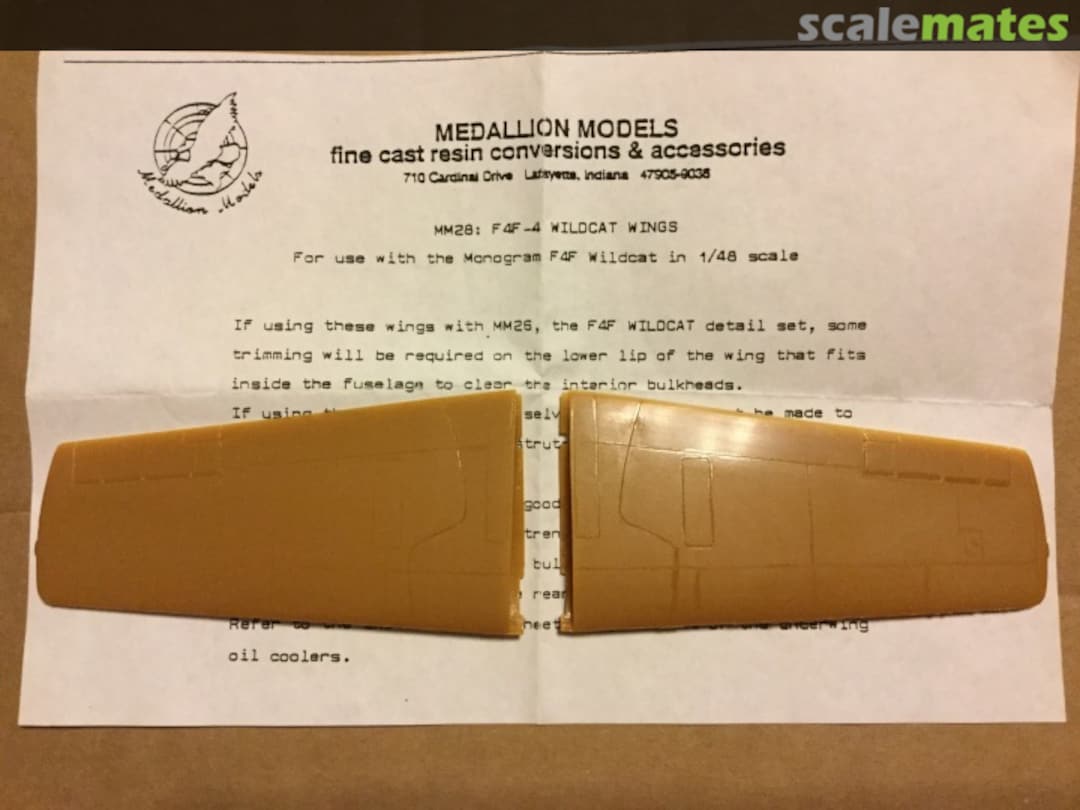 Boxart F4F-4 Wildcat wings MM28 Medallion Models Boxart F4F-4 Wildcat wings MM28 Medallion Models