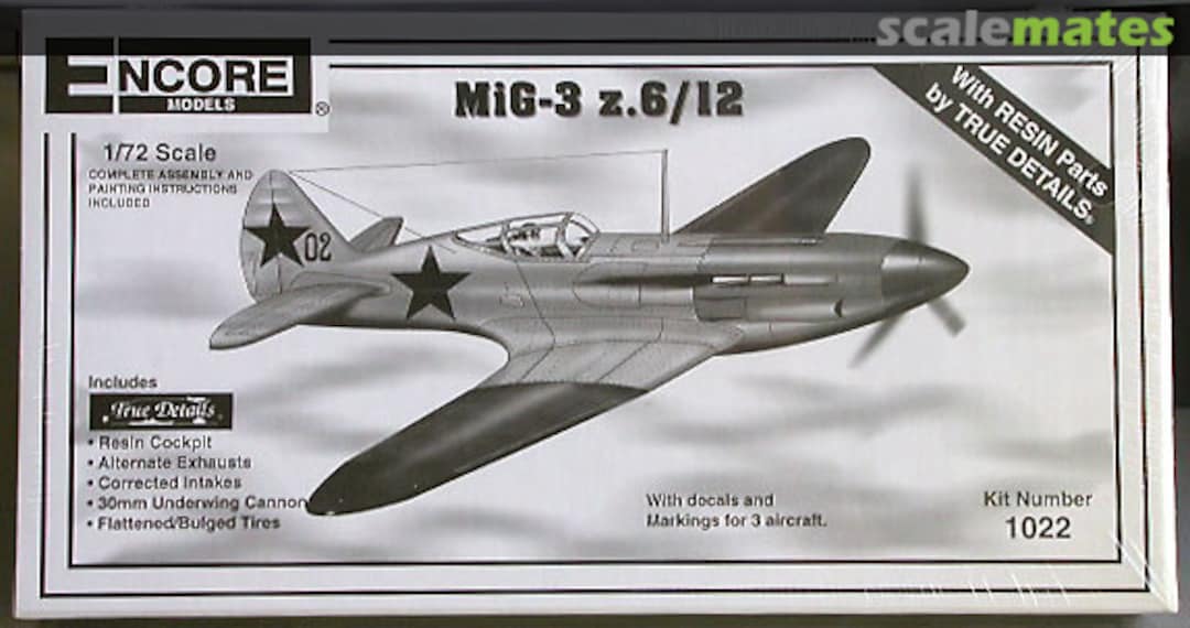Boxart MiG-3 z.6/12 1022 Encore Models Boxart MiG-3 z.6/12 1022 Encore Models
