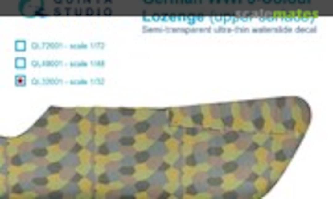 1:32 German WWI 5-Colour Lozenge (upper surfaces) (Quinta Studio QL32001) QL32001