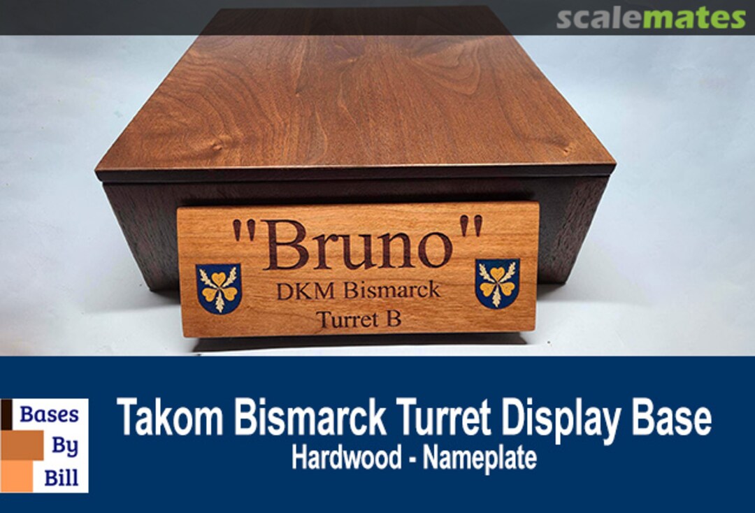 Boxart ‘Bruno’ German Battleship Bismarck Turret B Display Base BRUNO-T-STD Bases by Bill Boxart ‘Bruno’ German Battleship Bismarck Turret B Display Base BRUNO-T-STD Bases by Bill