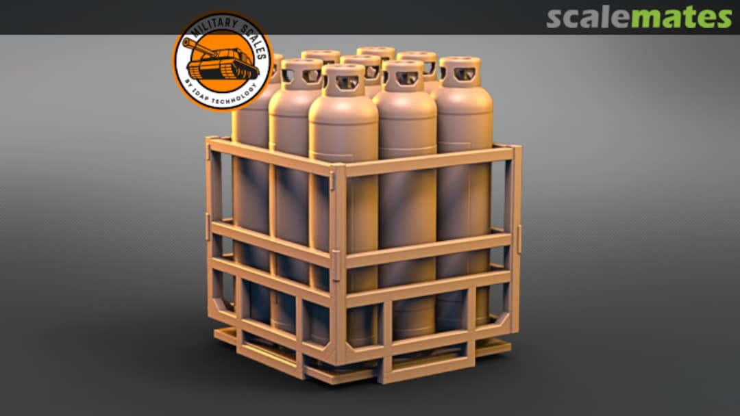 Boxart Crate A with cylinders PMI0293B Military Scales