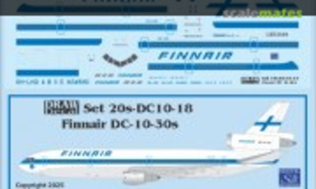 1:200 Finnair DC-10-30s (Draw Decal 20-DC10-18) 20-DC10-18
